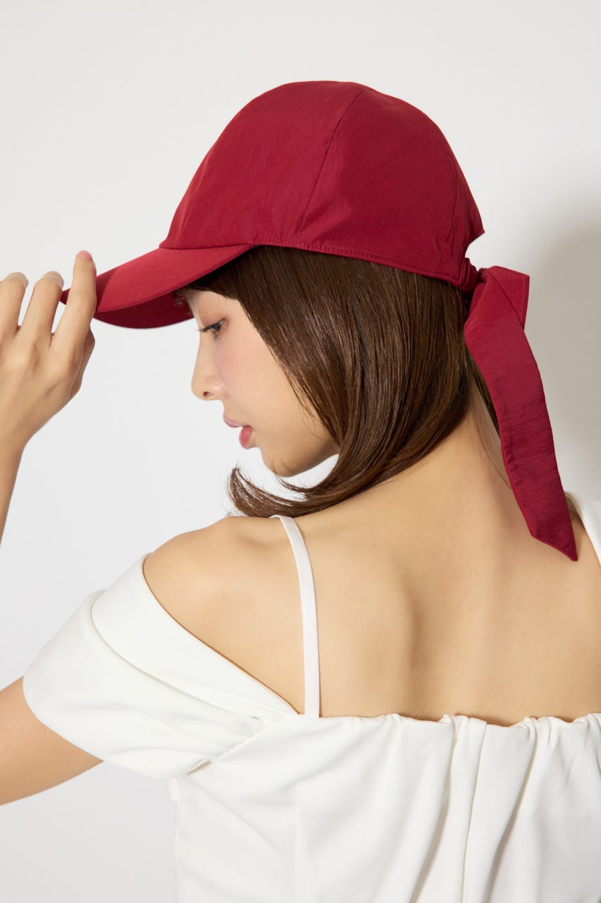 バックリボンRロゴキャップ RED FREE