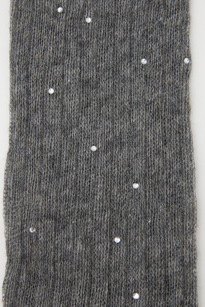 ストーン付きシアーソックス GRY FREE