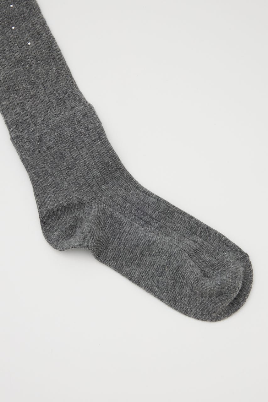 ストーン付きシアーソックス GRY FREE