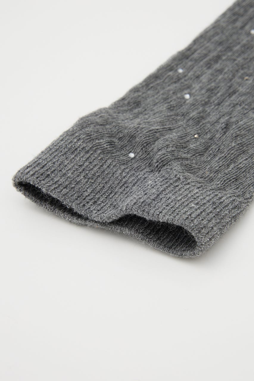 ストーン付きシアーソックス GRY FREE