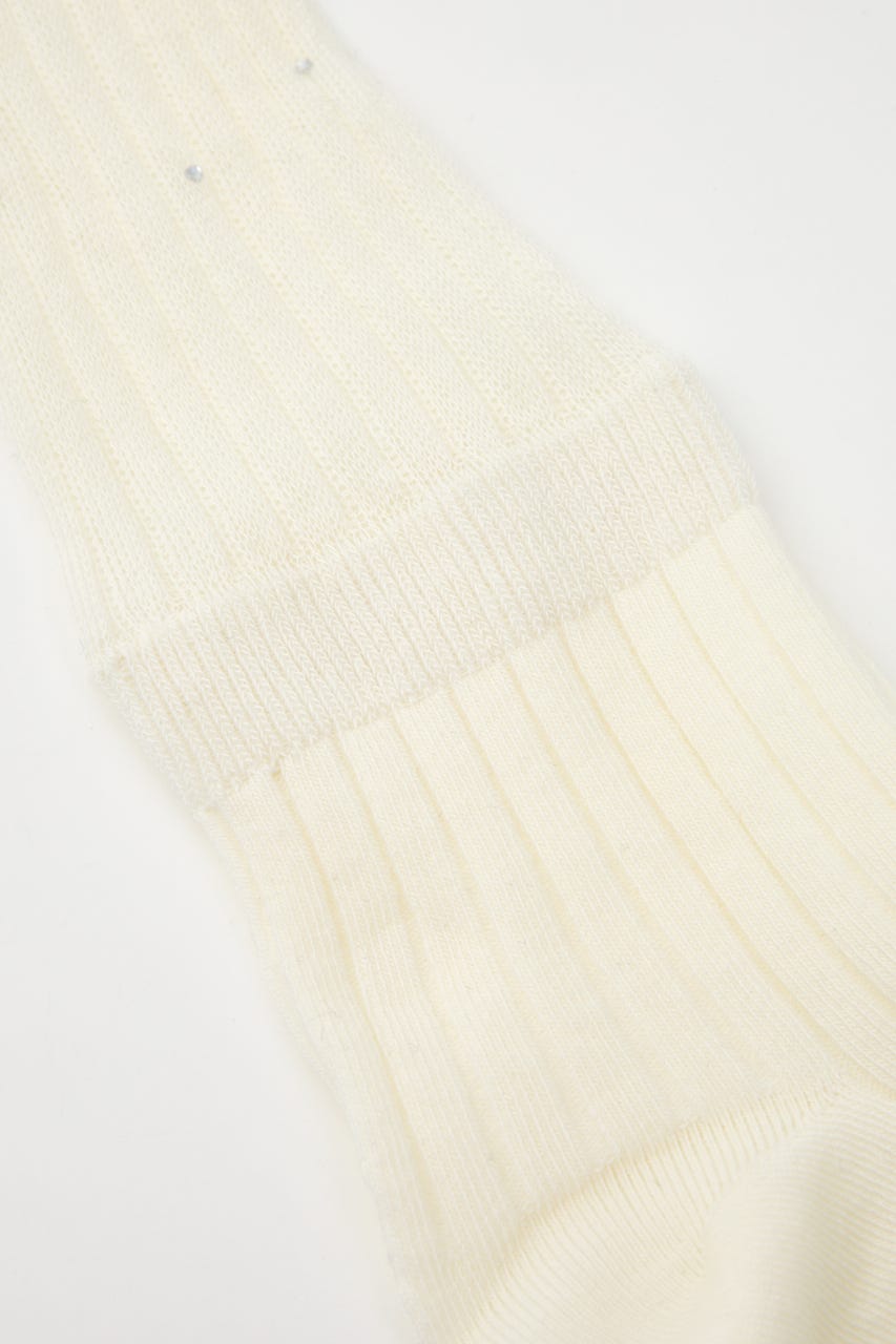 ストーン付きシアーソックス WHT FREE