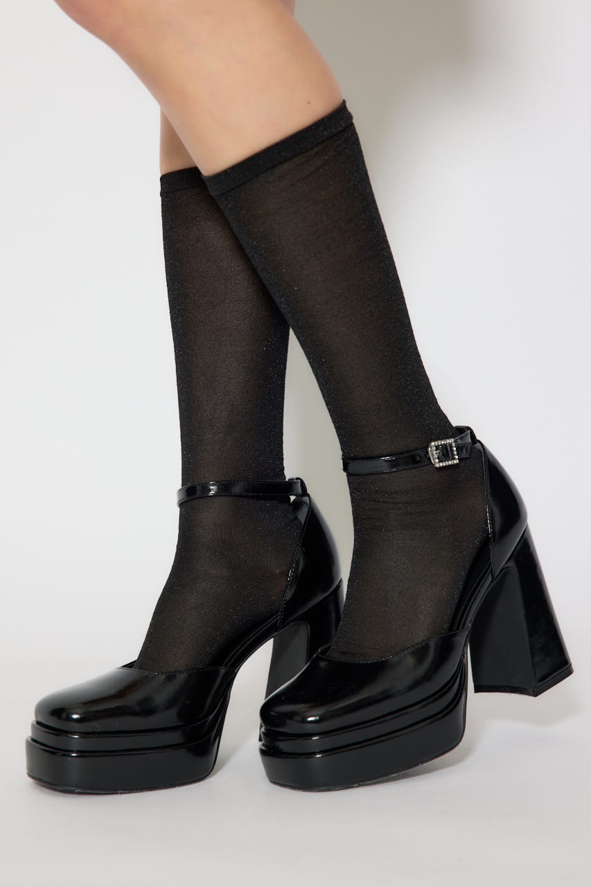 美ラメフィットソックス BLK FREE