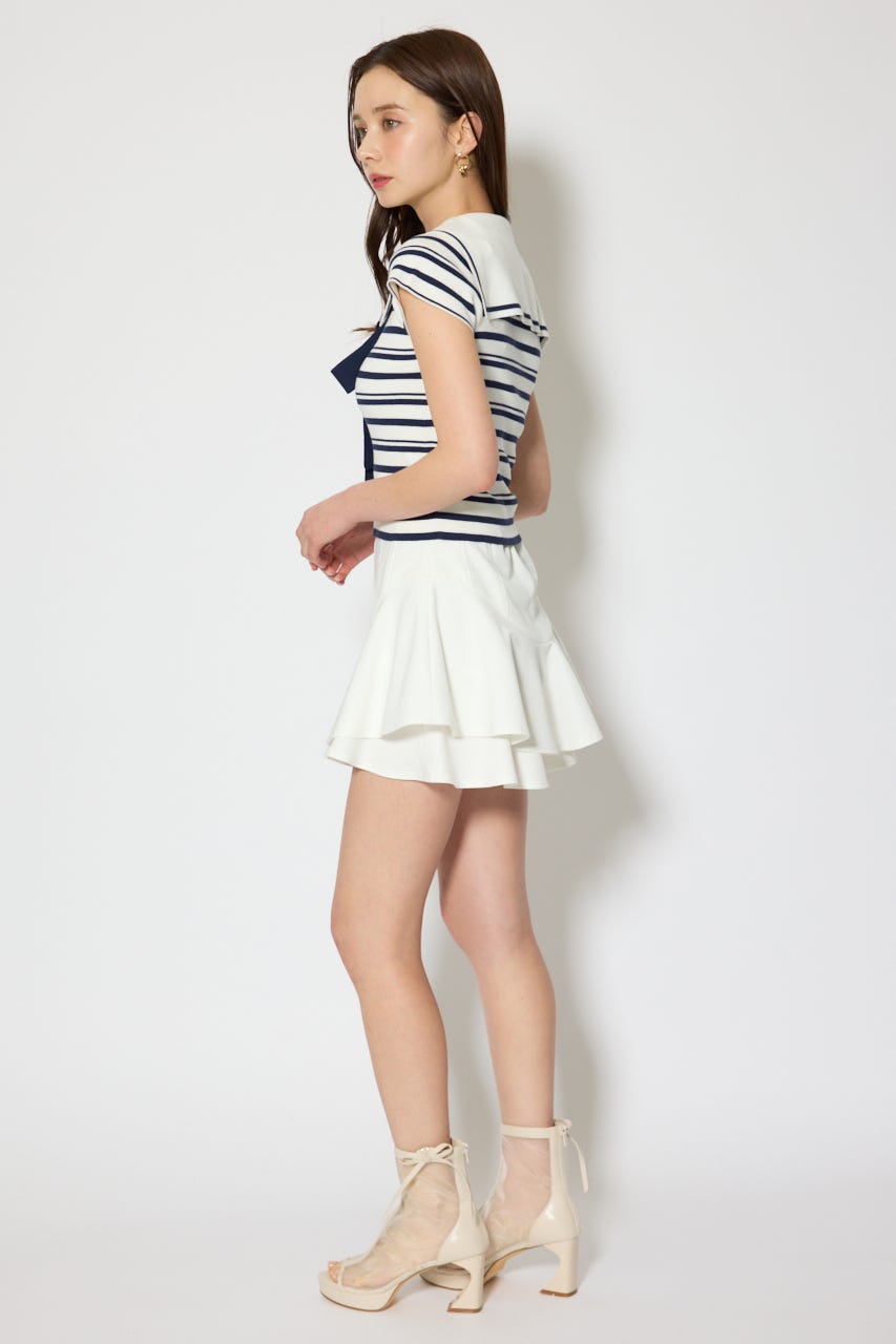 セーラーカラーデザインニットトップス Multi_1 FREE