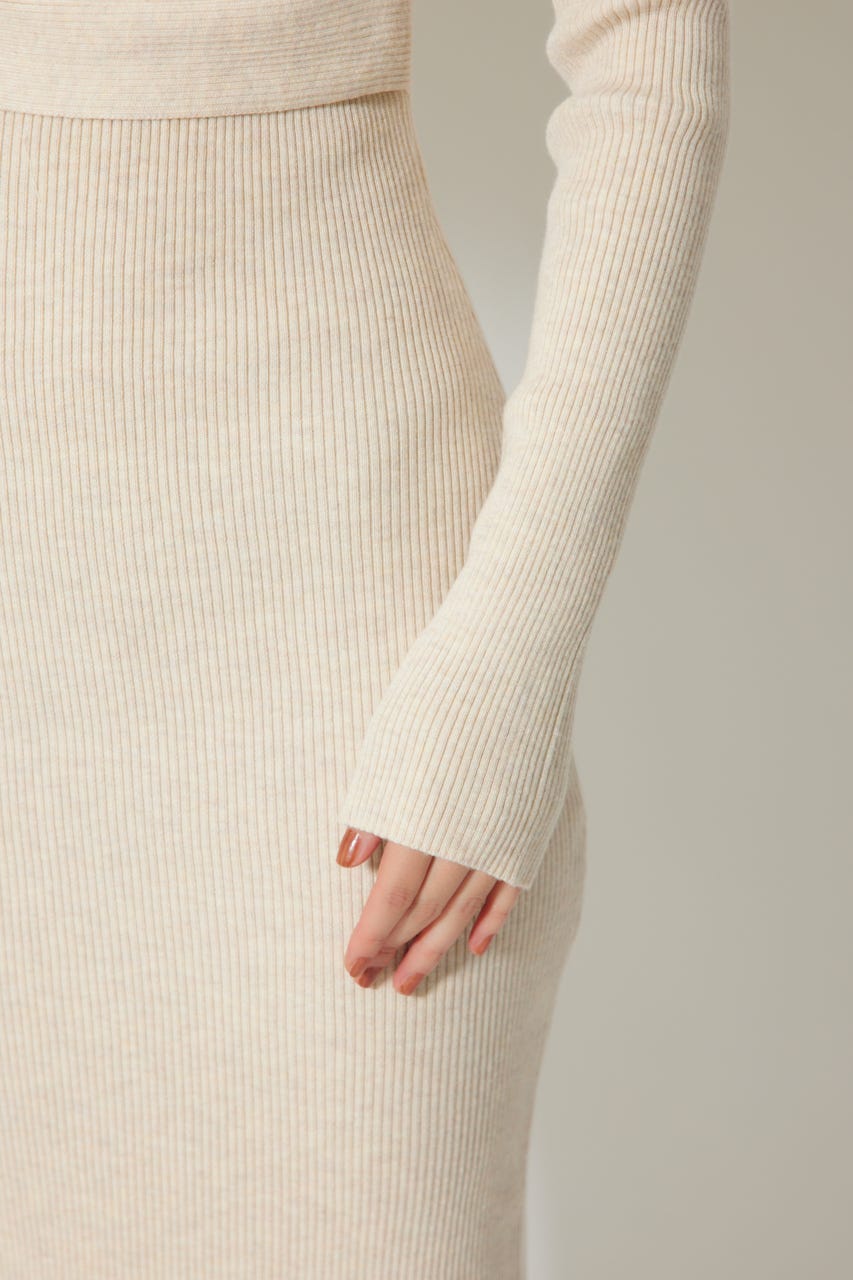 カシュクールウォッシャブルニットワンピース IVOY FREE