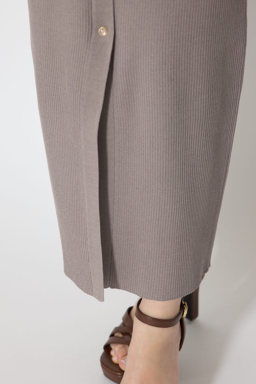 シフォンカーデセットタイトニットワンピース GRY FREE