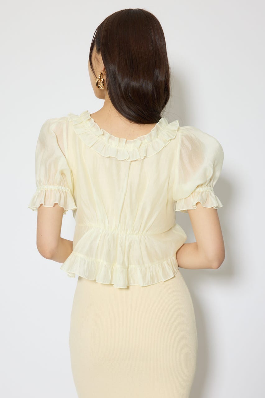 シフォンカーデセットタイトニットワンピース L/YEL FREE