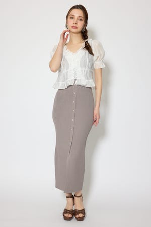 シフォンカーデセットタイトニットワンピース