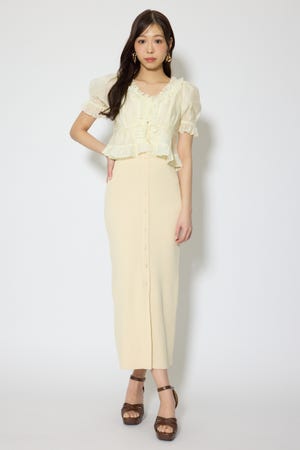 シフォンカーデセットタイトニットワンピース