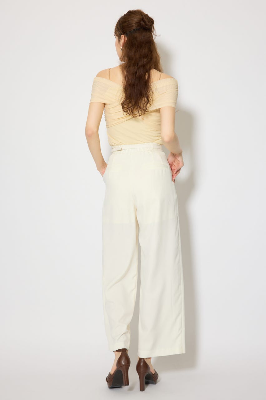 フロントクロスチュールカットトップス L/YEL FREE