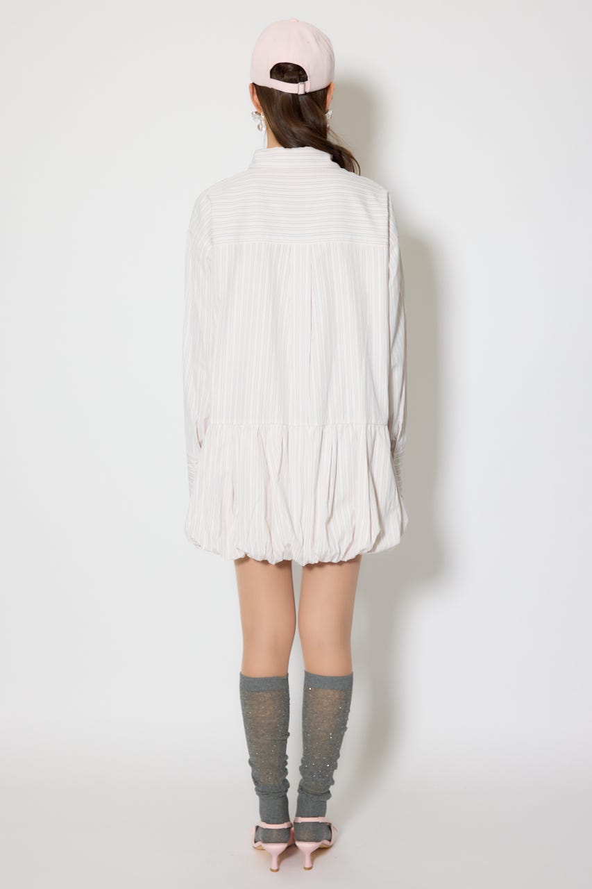 バルーンシャツセットスウェットワンピース M/GRY FREE