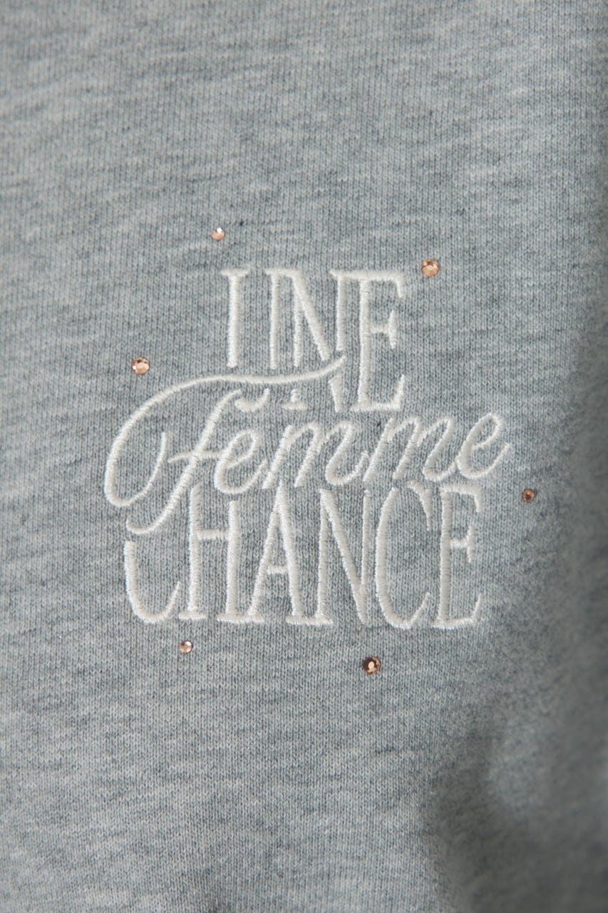 バルーンシャツセットスウェットワンピース M/GRY FREE