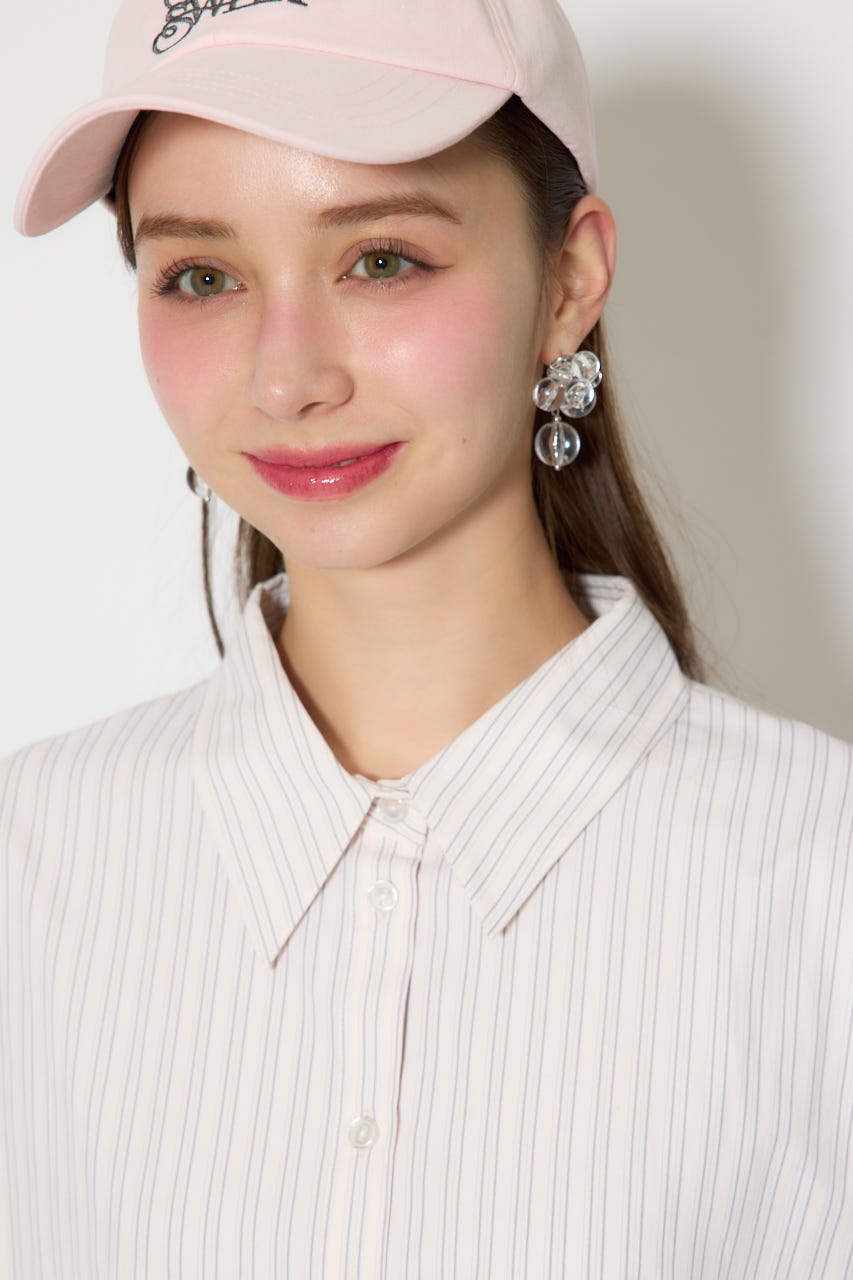 バルーンシャツセットスウェットワンピース M/GRY FREE