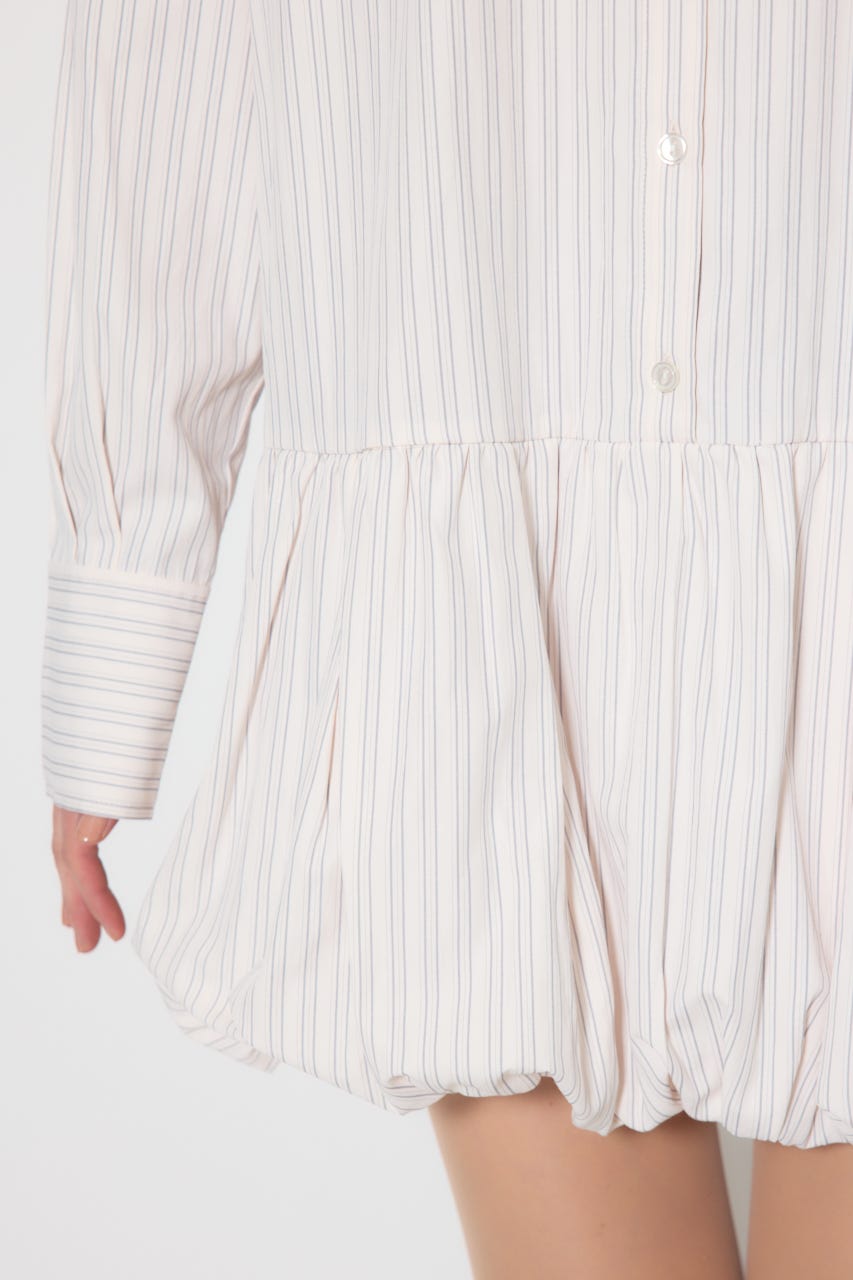 バルーンシャツセットスウェットワンピース M/GRY FREE