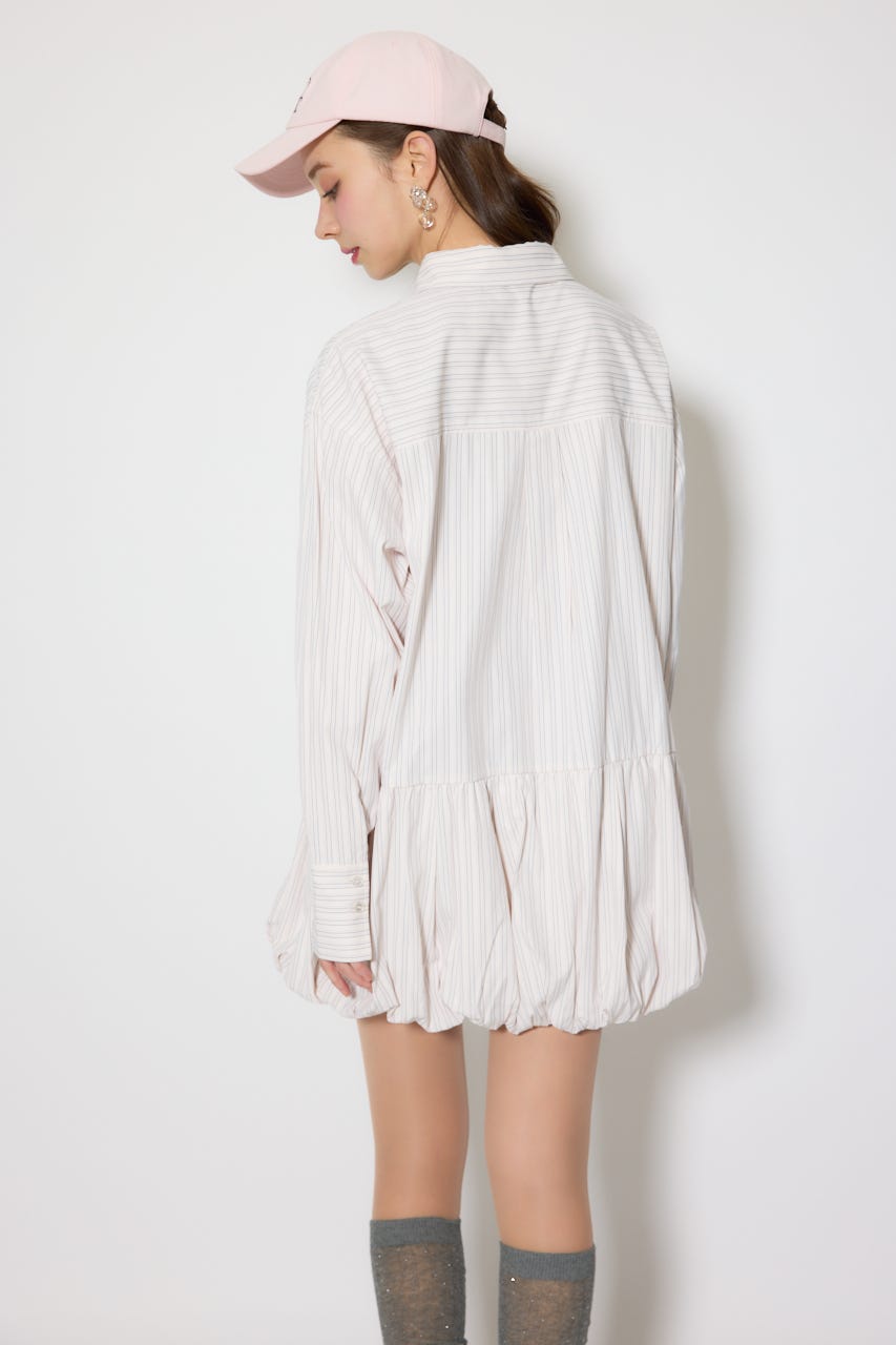 バルーンシャツセットスウェットワンピース M/GRY FREE