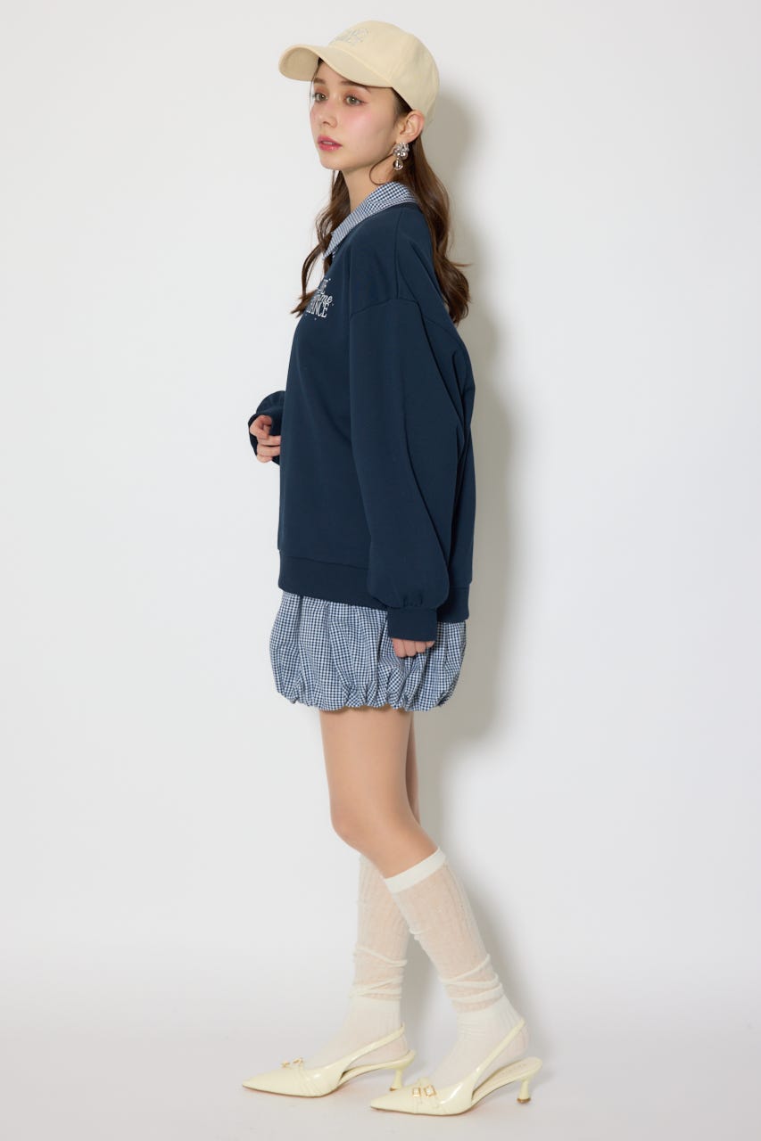 バルーンシャツセットスウェットワンピース M/NVY FREE