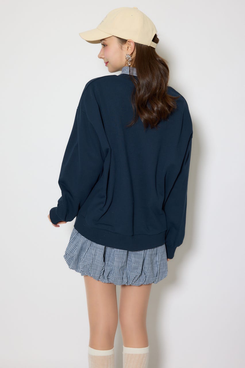 バルーンシャツセットスウェットワンピース M/NVY FREE