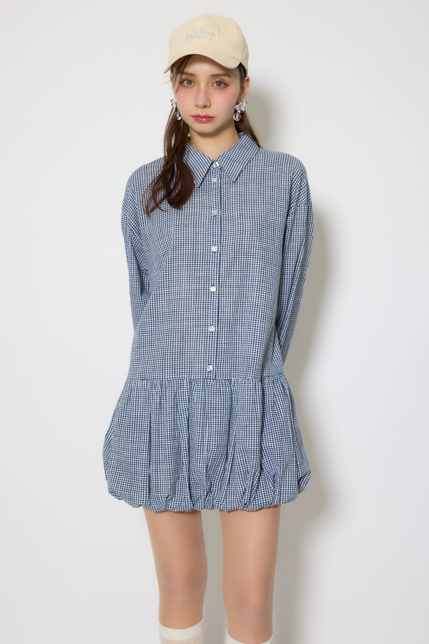 バルーンシャツセットスウェットワンピース M/NVY FREE