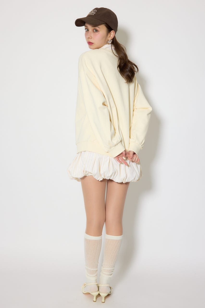 バルーンシャツセットスウェットワンピース M/YEL FREE