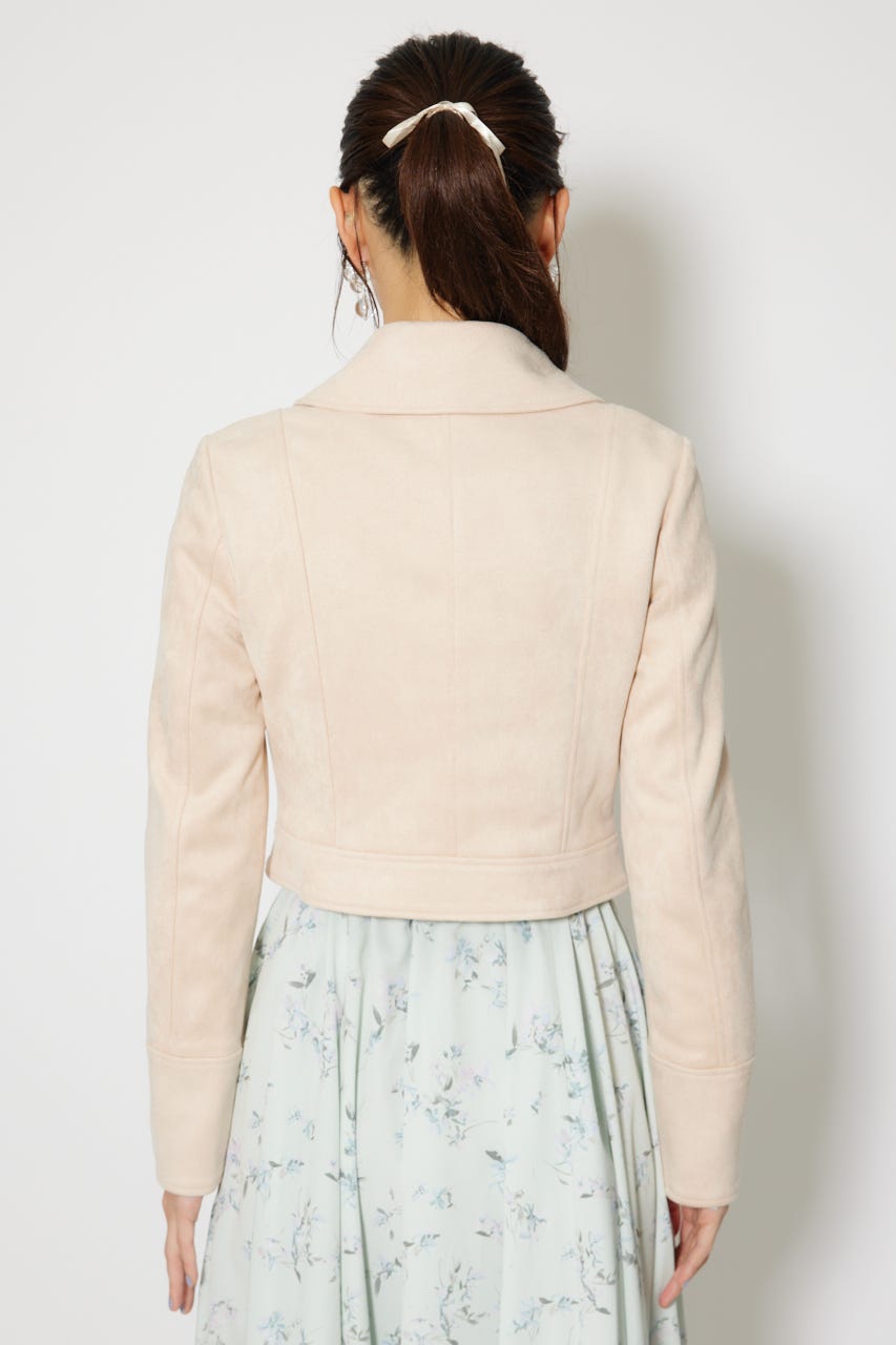 26SSフェイクスエードライダースジャケット BEG S