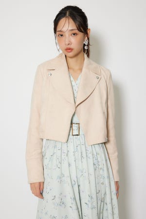 26SSフェイクスエードライダースジャケット