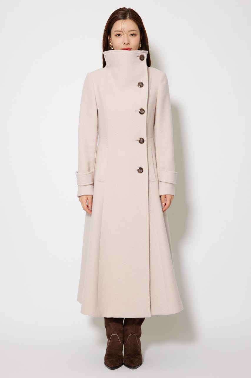 【1月下旬以降お届け】25オーバーネックシンデレララインコート L/BEG M