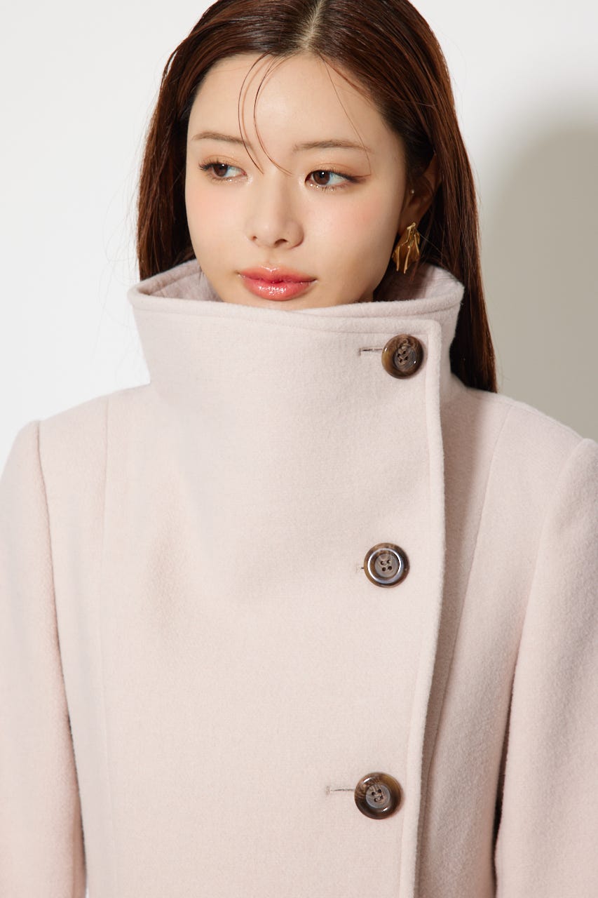 【1月下旬以降お届け】25オーバーネックシンデレララインコート L/BEG M