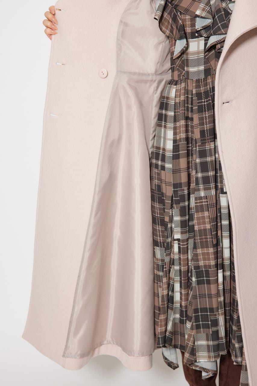 【1月下旬以降お届け】25オーバーネックシンデレララインコート L/BEG M