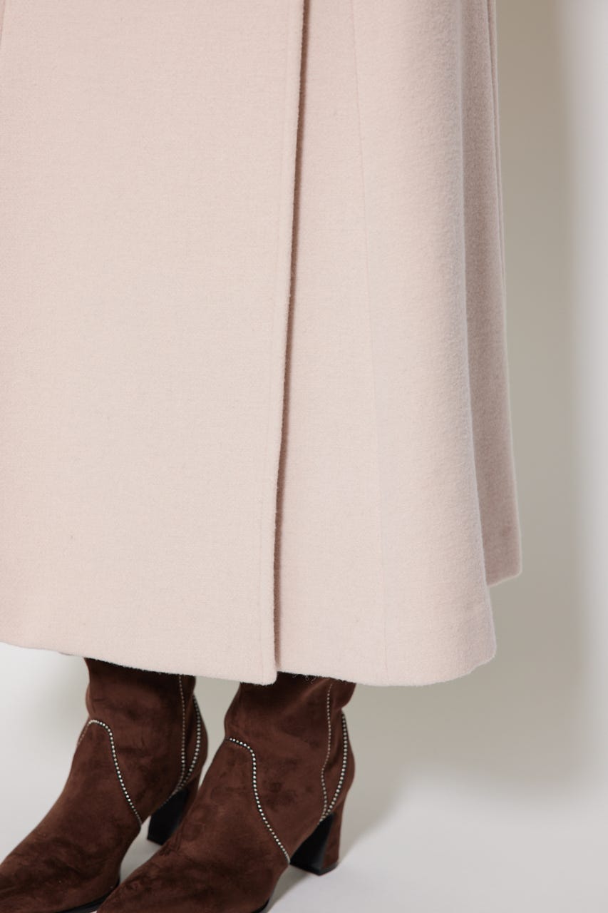 【1月下旬以降お届け】25オーバーネックシンデレララインコート L/BEG M