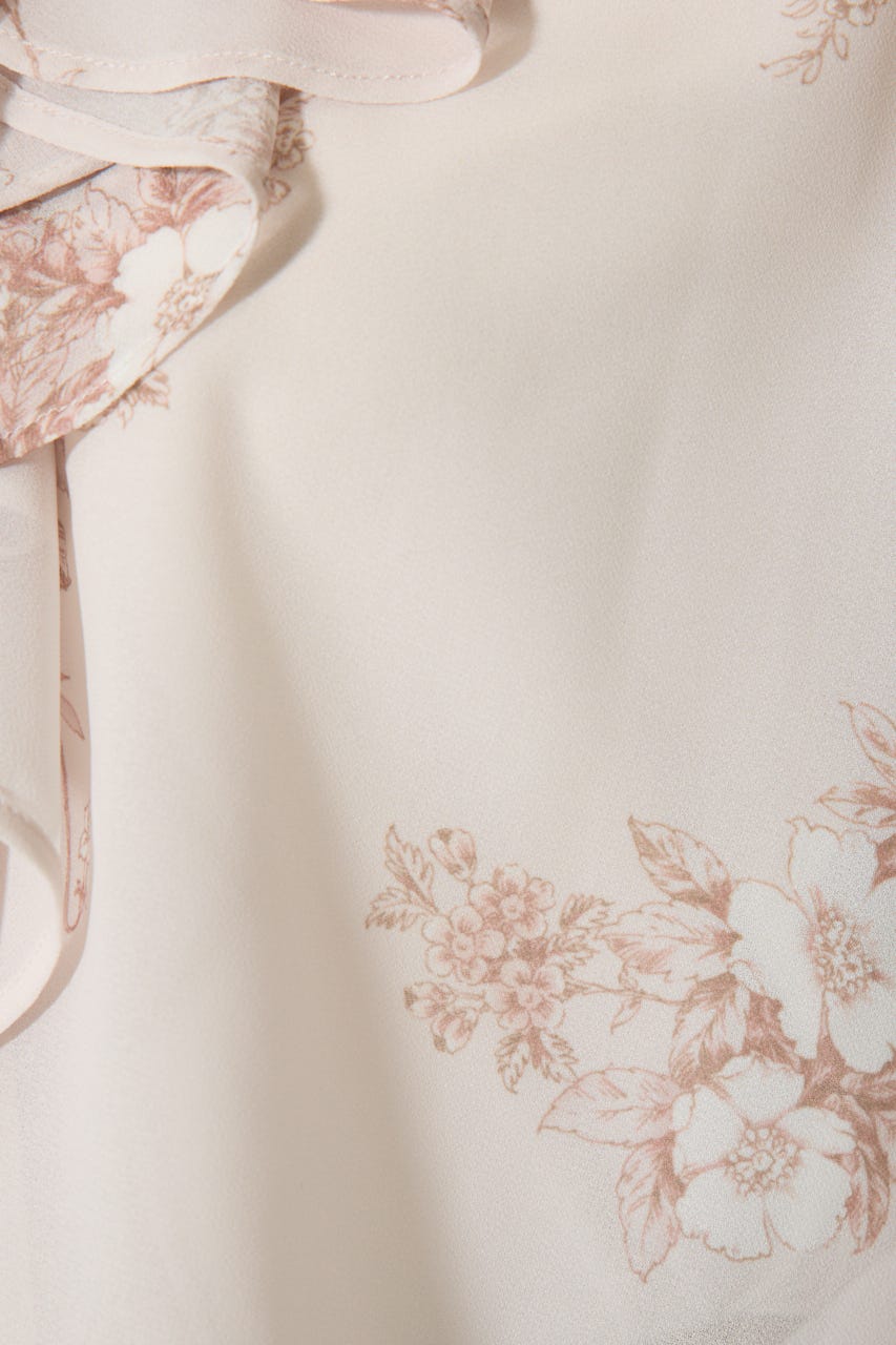 フリルカラートップス 柄PNK FREE