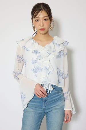 フリルカラートップス