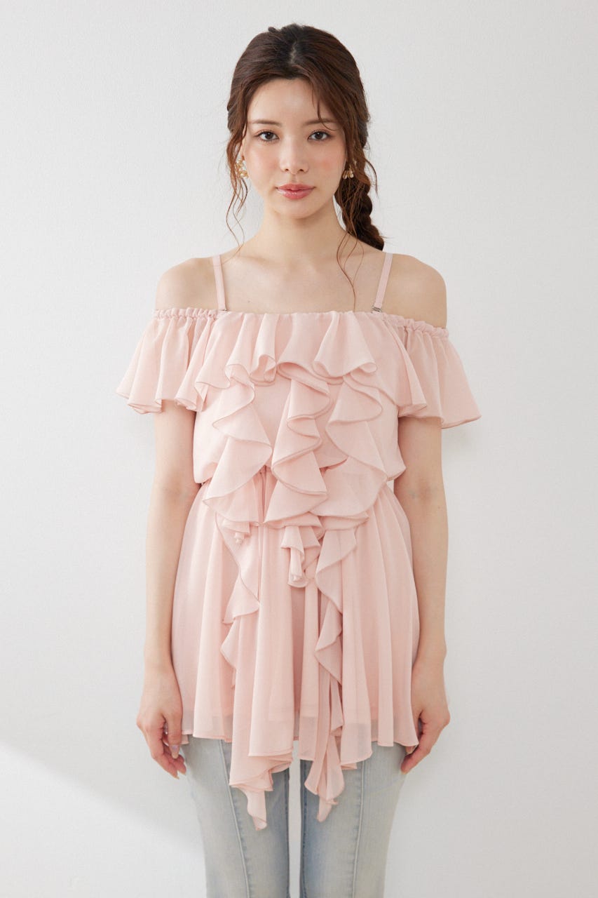 エアリーフリルキャミチュニック L/PNK FREE