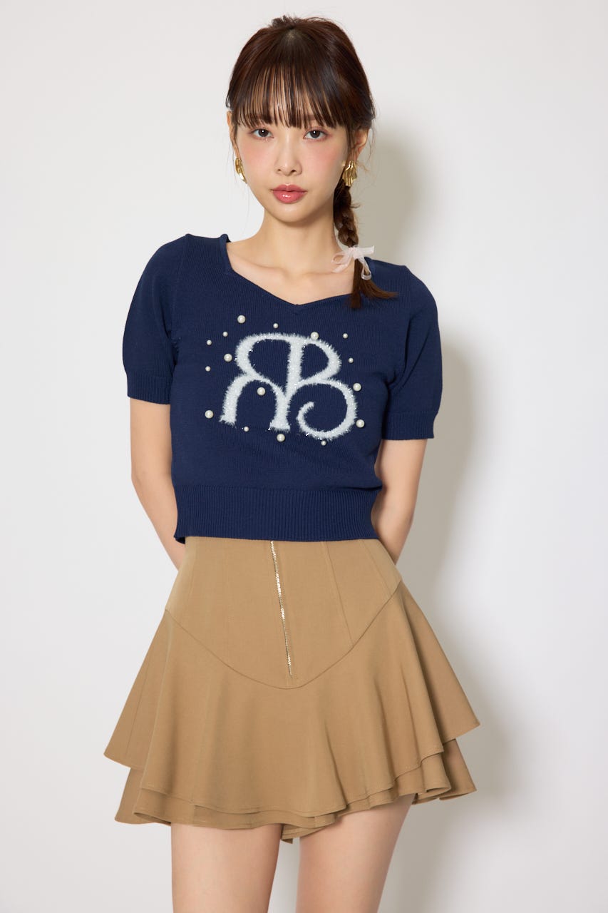 レイヤードヘムコルセットスコートショートパンツ BEG XS