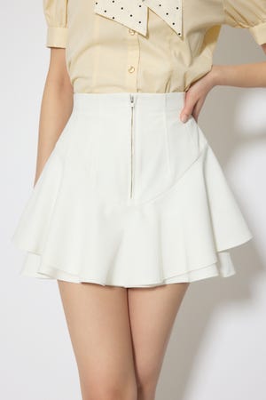 レイヤードヘムコルセットスコートショートパンツ