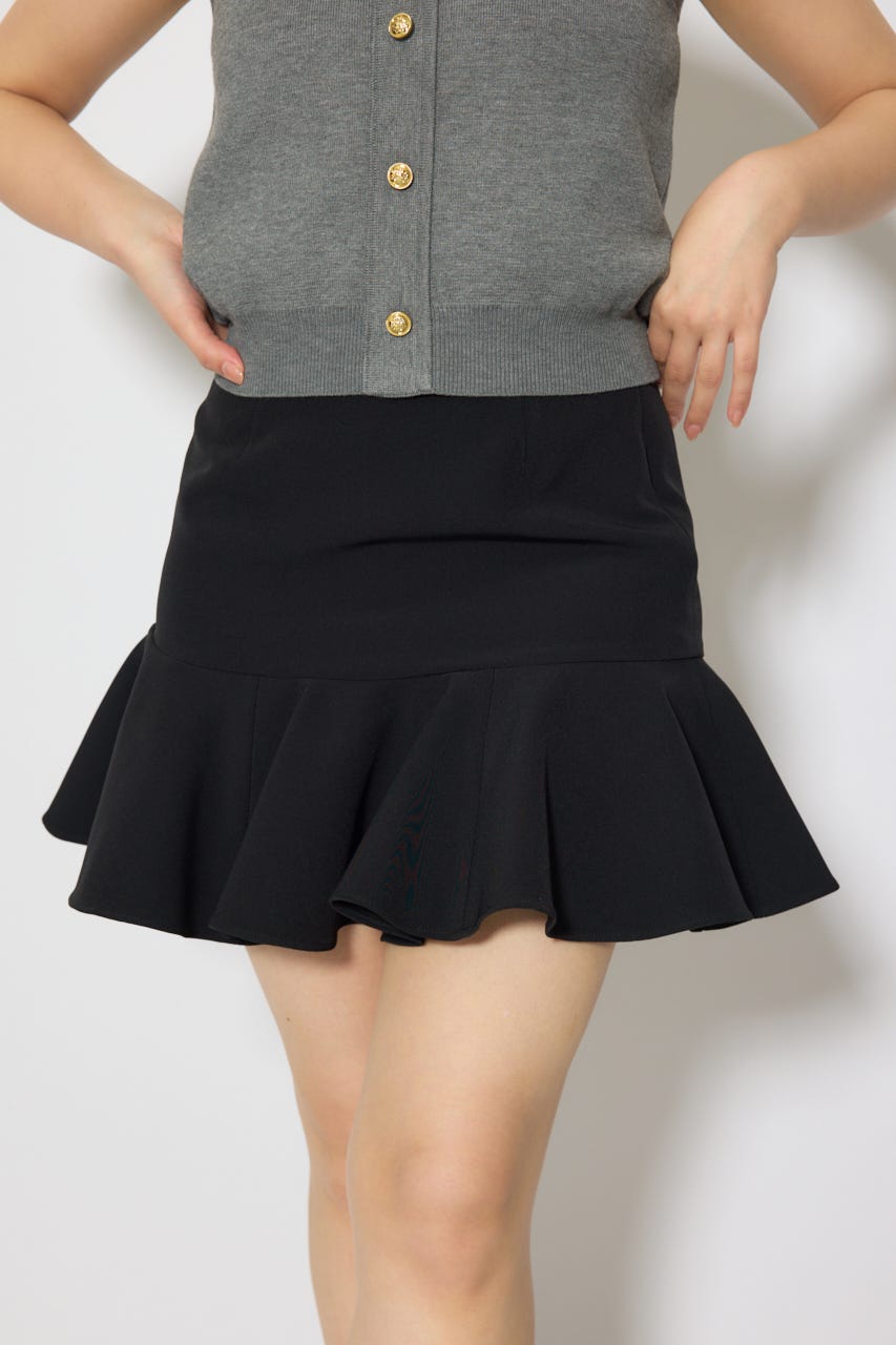 サーキュラーフレアジャストウエストスカート BLK S