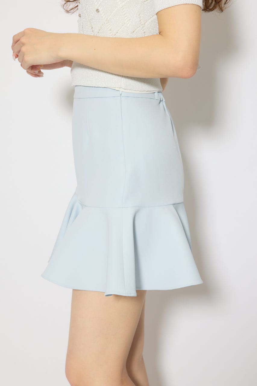 サーキュラーフレアジャストウエストスカート L/BLU M