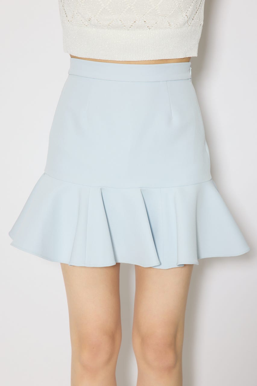 サーキュラーフレアジャストウエストスカート L/BLU M