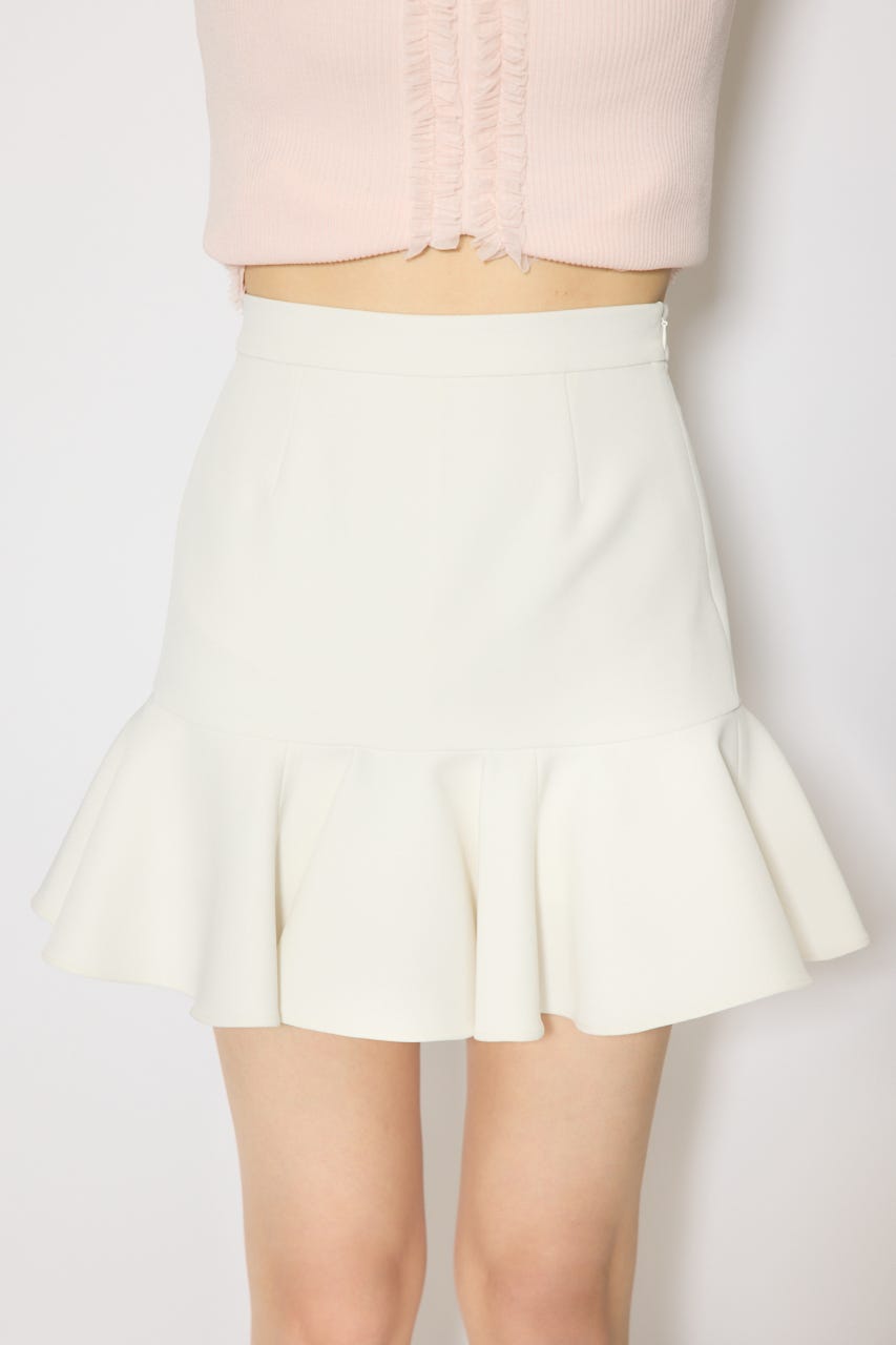 サーキュラーフレアジャストウエストスカート WHT S