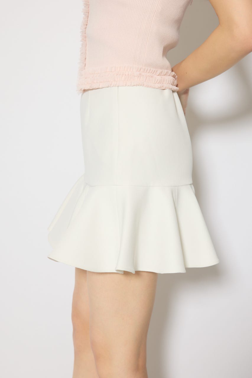 サーキュラーフレアジャストウエストスカート WHT S