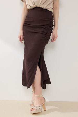 ギャザーマーメイドジャストウエストスカート