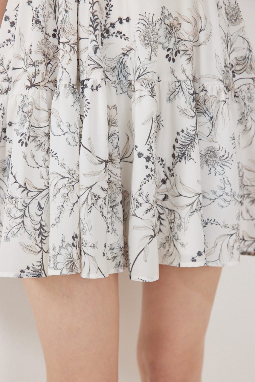 【女神ワンピース】ホルターネックギャザーミニフレアワンピース Multi_1 S