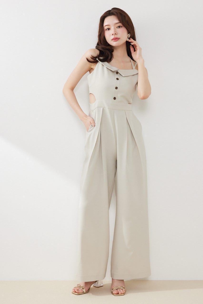 ウエストオープンキャミロンパース BEG M