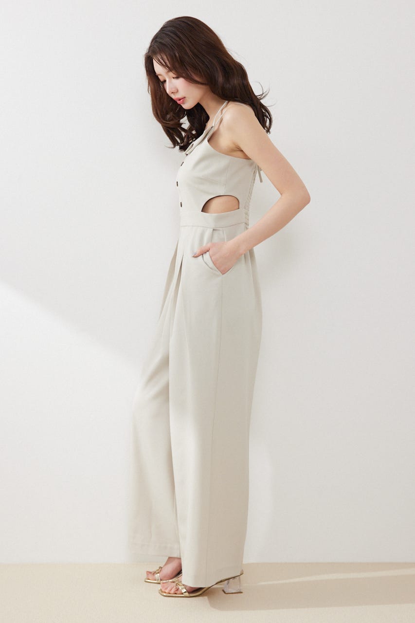 ウエストオープンキャミロンパース BEG M