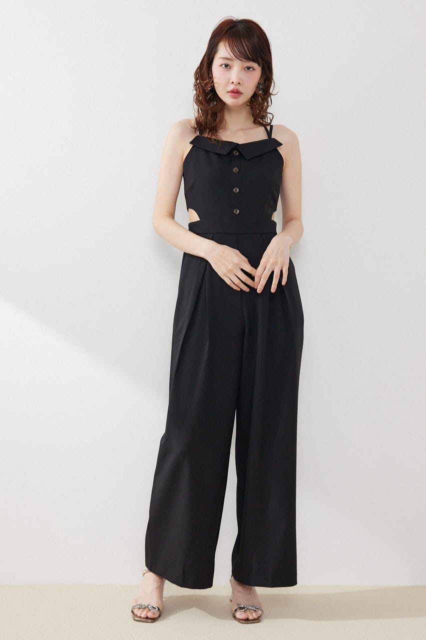 ウエストオープンキャミロンパース BLK M