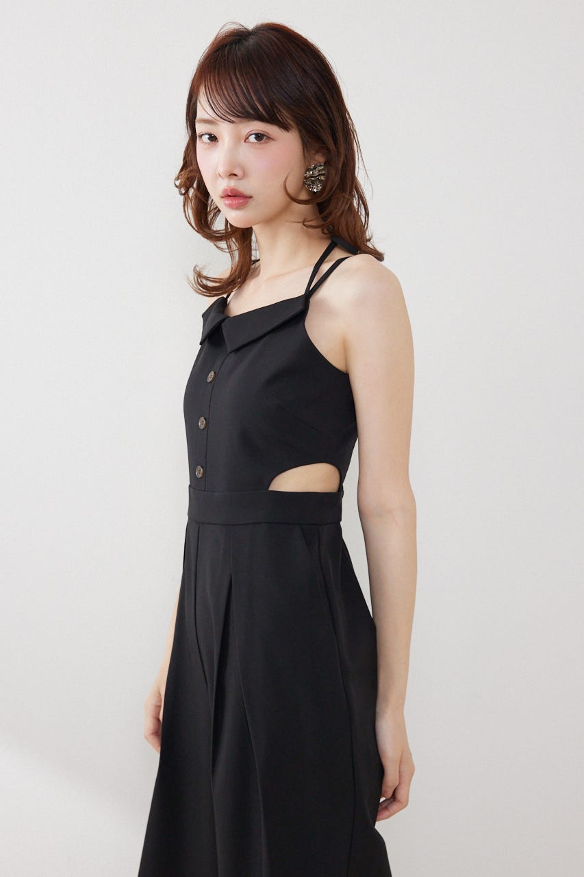 ウエストオープンキャミロンパース BLK M