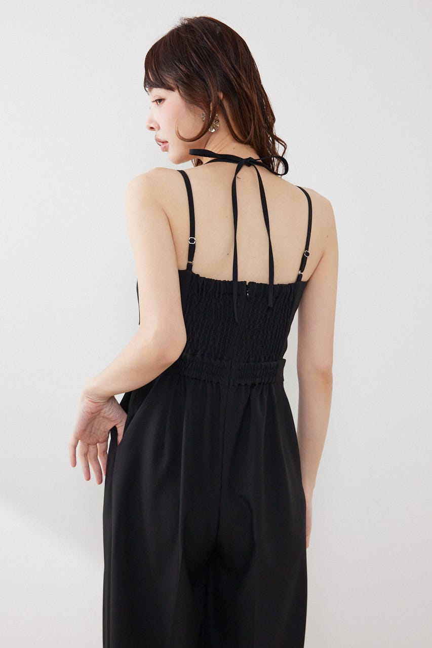 ウエストオープンキャミロンパース BLK M