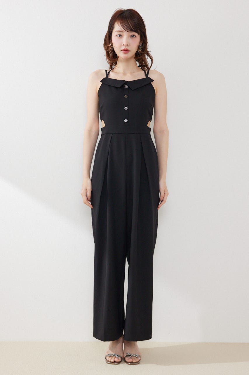 ウエストオープンキャミロンパース BLK M