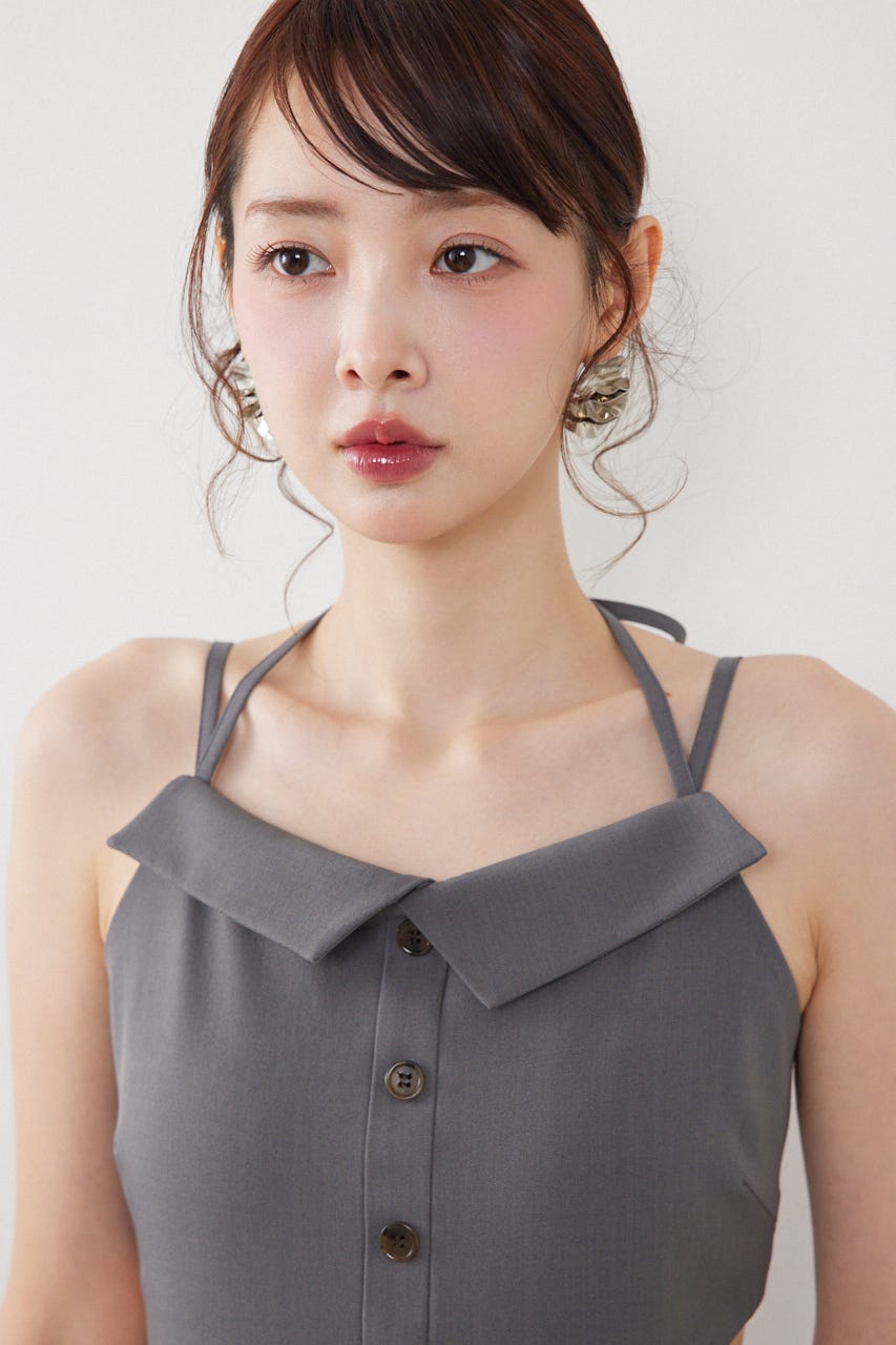 ウエストオープンキャミロンパース GRY M