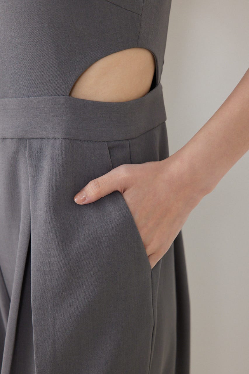 ウエストオープンキャミロンパース GRY M