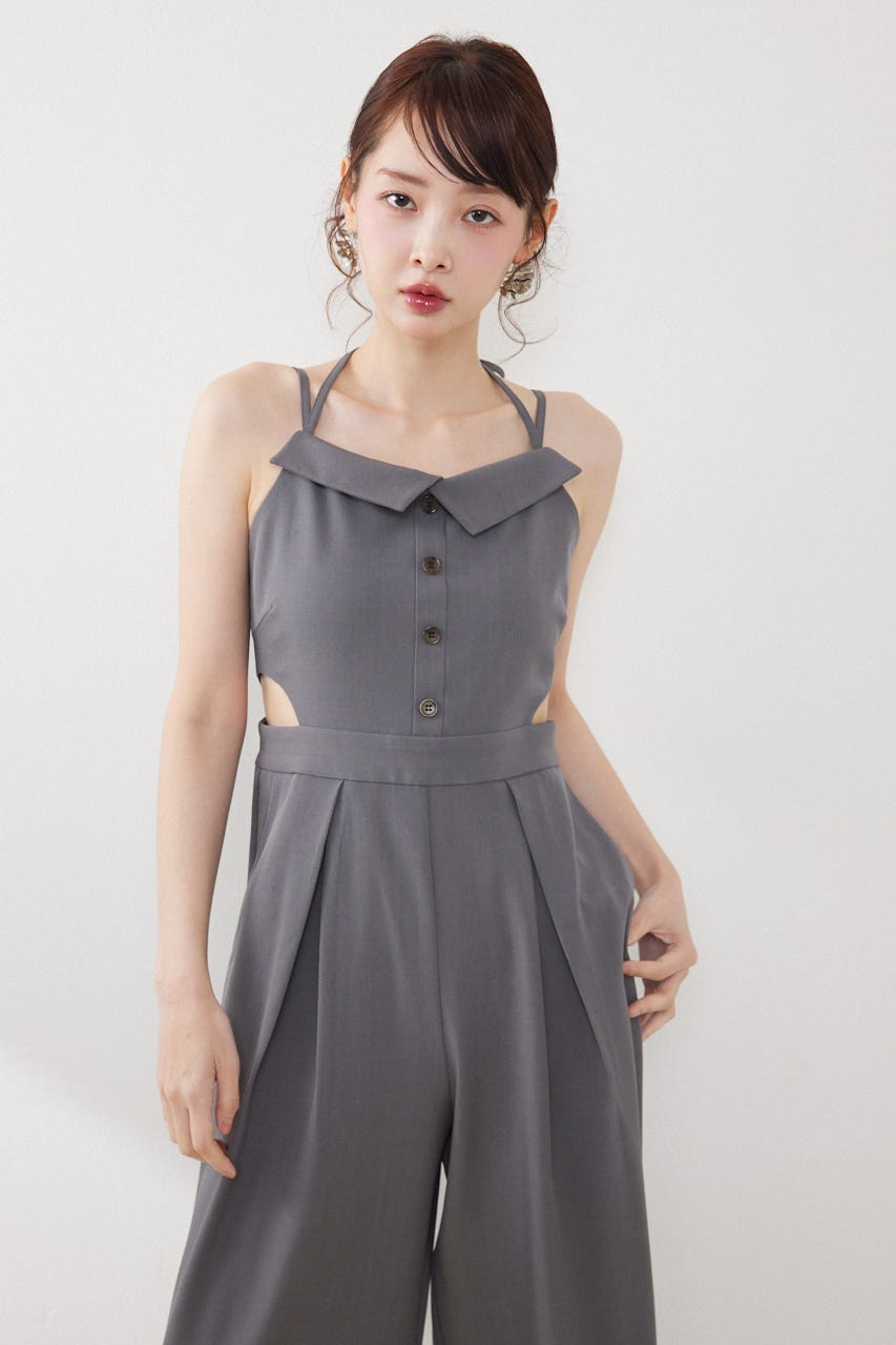 ウエストオープンキャミロンパース GRY M