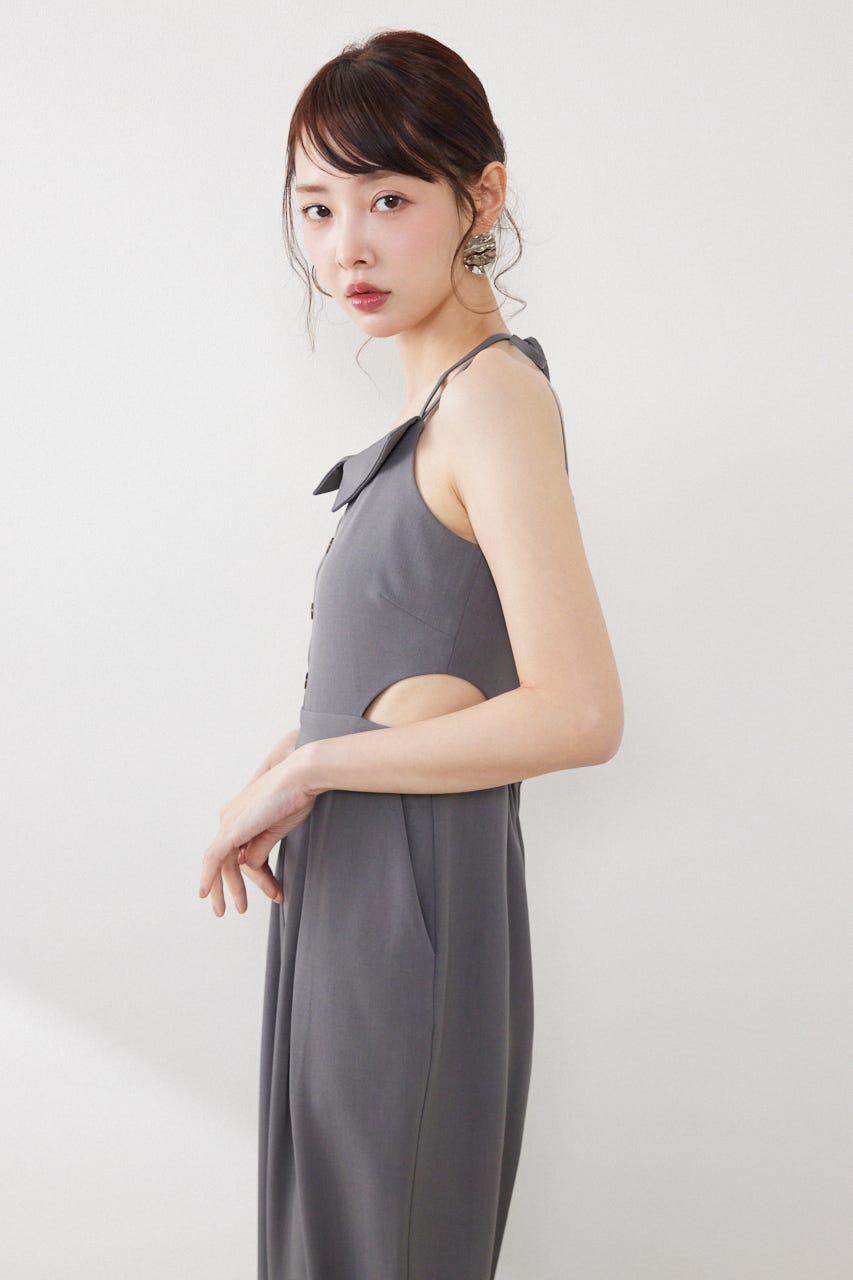 ウエストオープンキャミロンパース GRY M